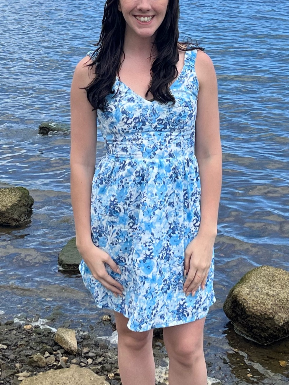 Abercrombie & Fitch Blue Floral Mini Dress